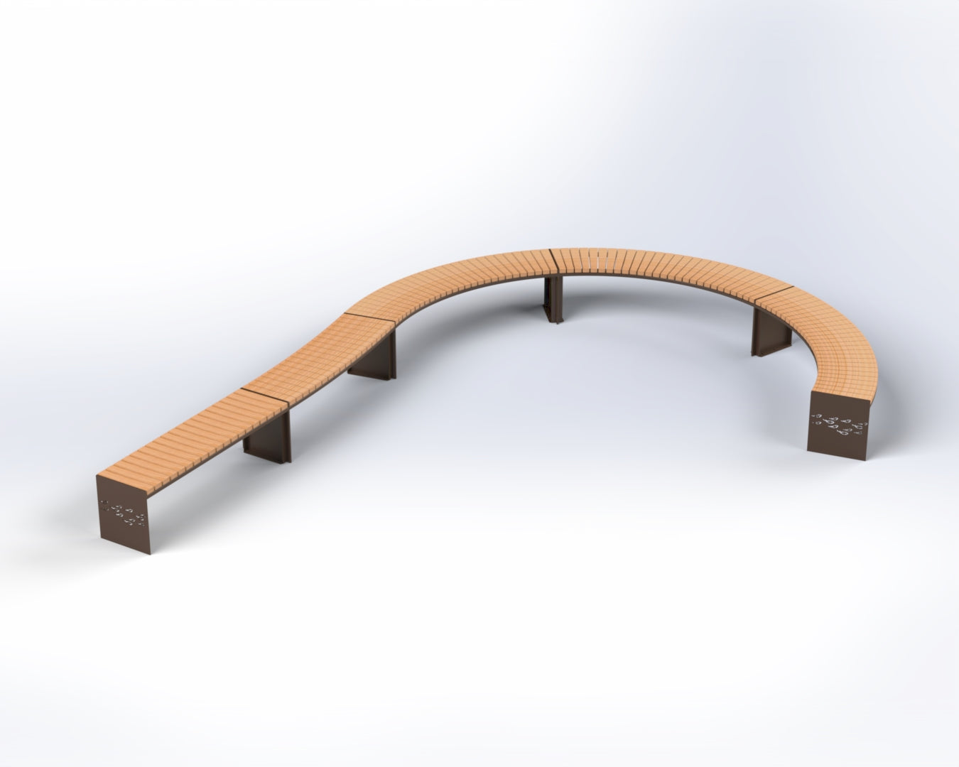 Banc serpent avec gravure