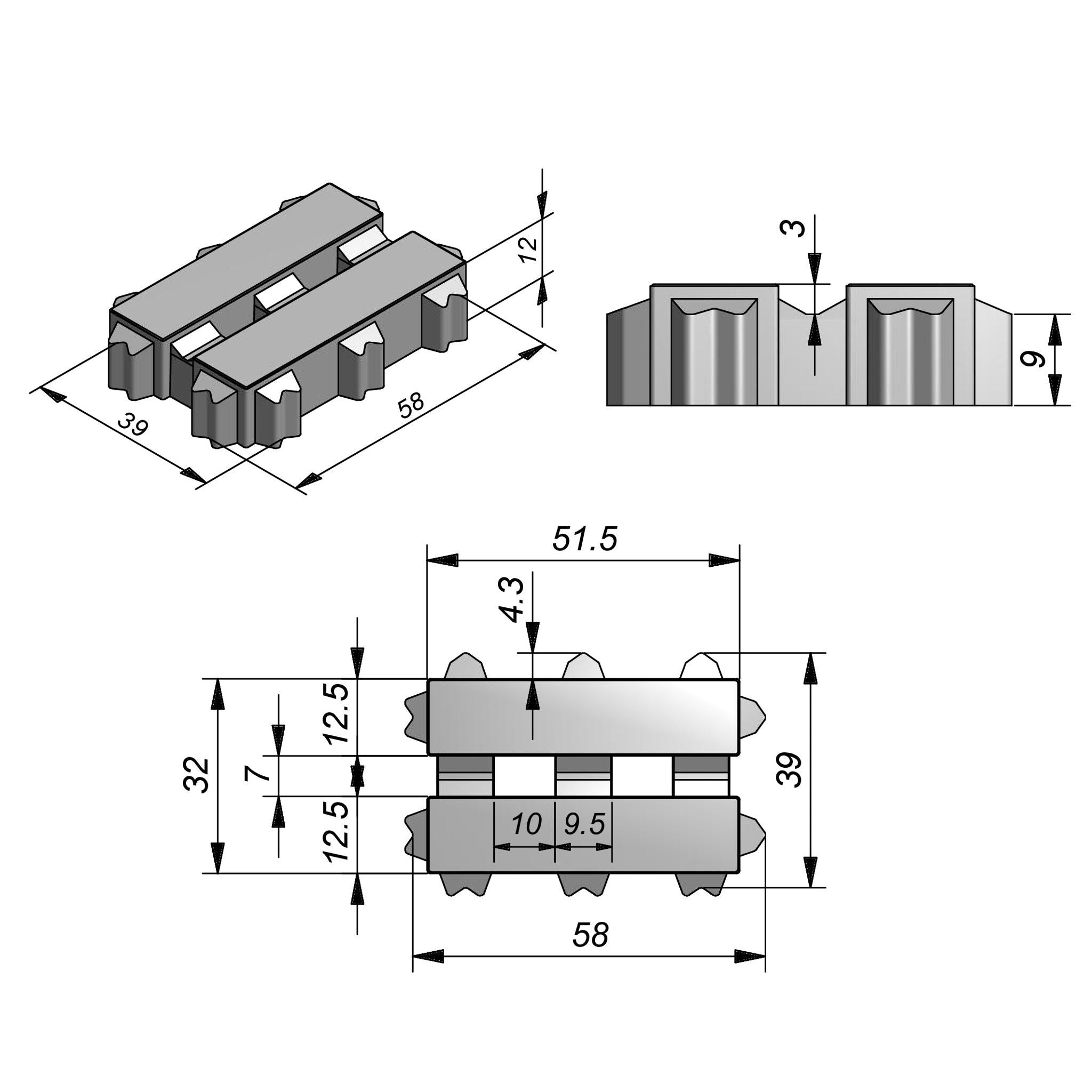 Dalle Grasslines Big Carreau